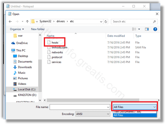windows-10-find-hosts-file