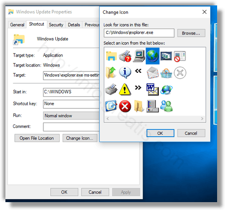 windows 10 Windows Update Shortcut