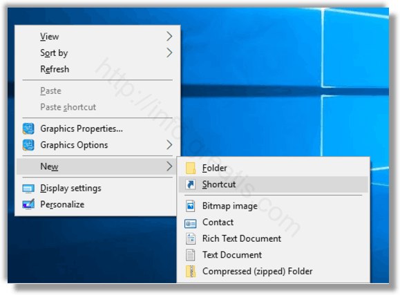 windows-10-create-new-shortcut