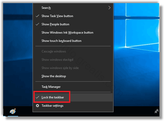 Enable Or Disable Lock The Taskbar In Windows 10 - Vrogue