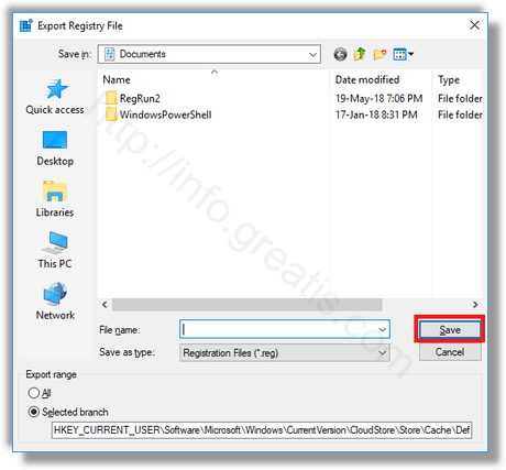 windows-10-choose-folder-to-save-registry