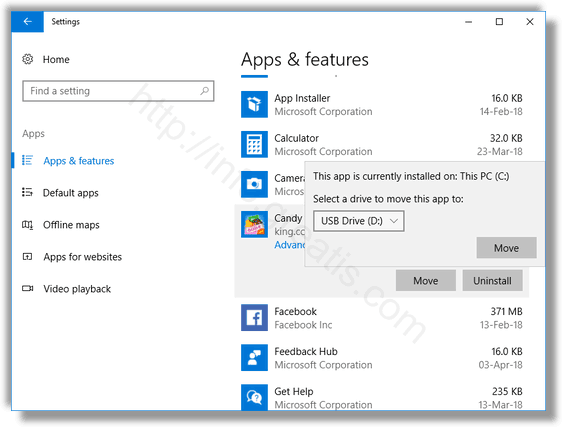 windows 10 confirm move apps