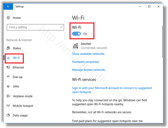 windows 10 enable or disable wi-fi