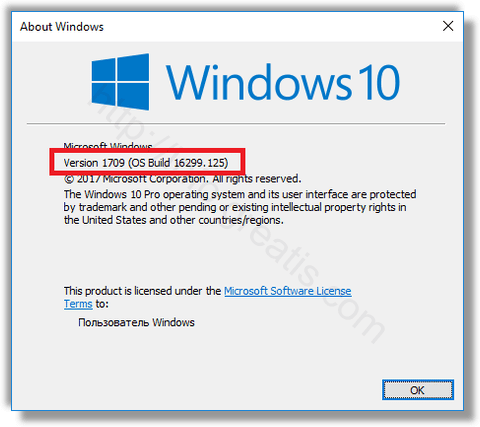 windows 10 version