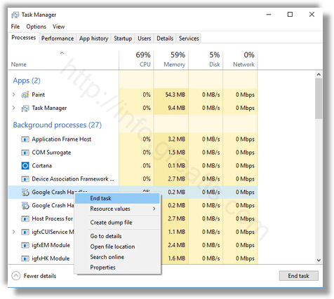 check task manager to terminate