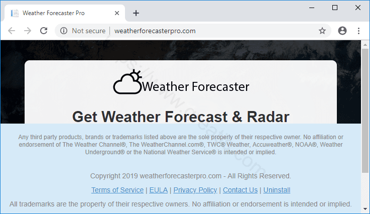 Как вылечить компьютер от рекламного вируса weatherforecasterpro.com в браузерах chrome, firefox, internet explorer, edge