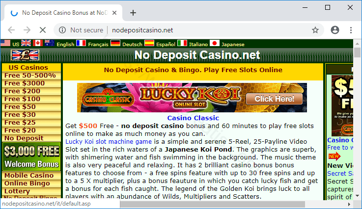 Как избавиться от уведомлений nodepositcasino.net в браузерах chrome, firefox, internet explorer, edge