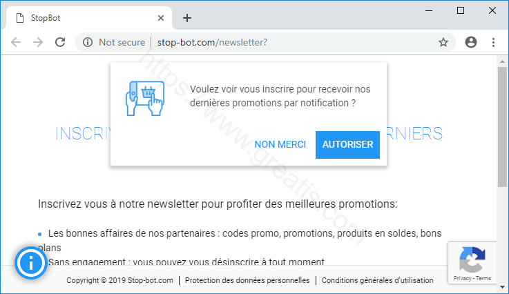 Как избавиться от уведомлений stop-bot.com в браузерах chrome, firefox, internet explorer, edge