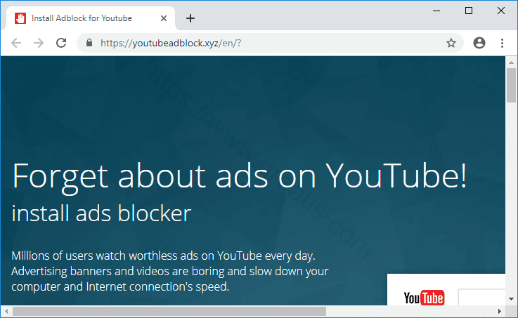 Как вылечить компьютер от рекламного вируса youtubeadblock.xyz в браузерах chrome, firefox, internet explorer, edge