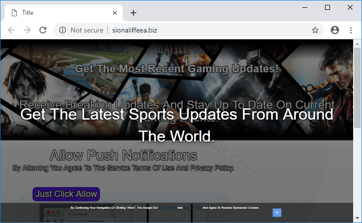 Как избавиться от уведомлений sionaliffeea.biz в браузерах chrome, firefox, internet explorer, edge