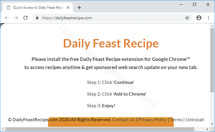 Как вылечить компьютер от рекламного вируса dailyfeastrecipe.com в браузерах chrome, firefox, internet explorer, edge