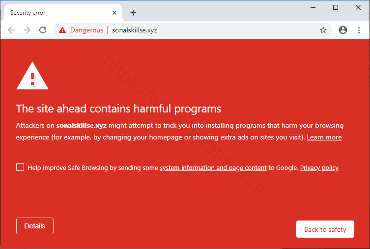 Как избавиться от уведомлений sonalskillse.xyz в браузерах chrome, firefox, internet explorer, edge