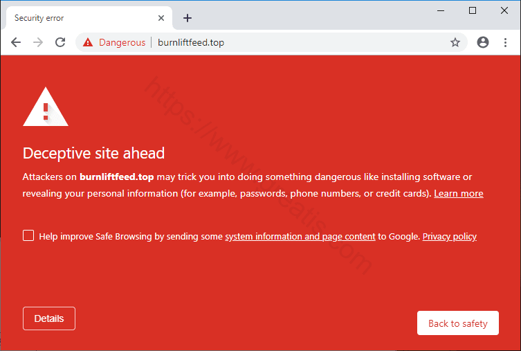 Как избавиться от уведомлений burnliftfeed.top в браузерах chrome, firefox, internet explorer, edge