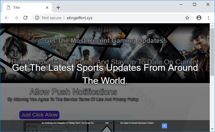 Как избавиться от уведомлений etingeffort.xyz в браузерах chrome, firefox, internet explorer, edge