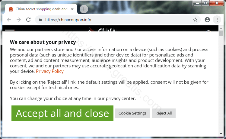 Как избавиться от уведомлений chinacoupon.info в браузерах chrome, firefox, internet explorer, edge